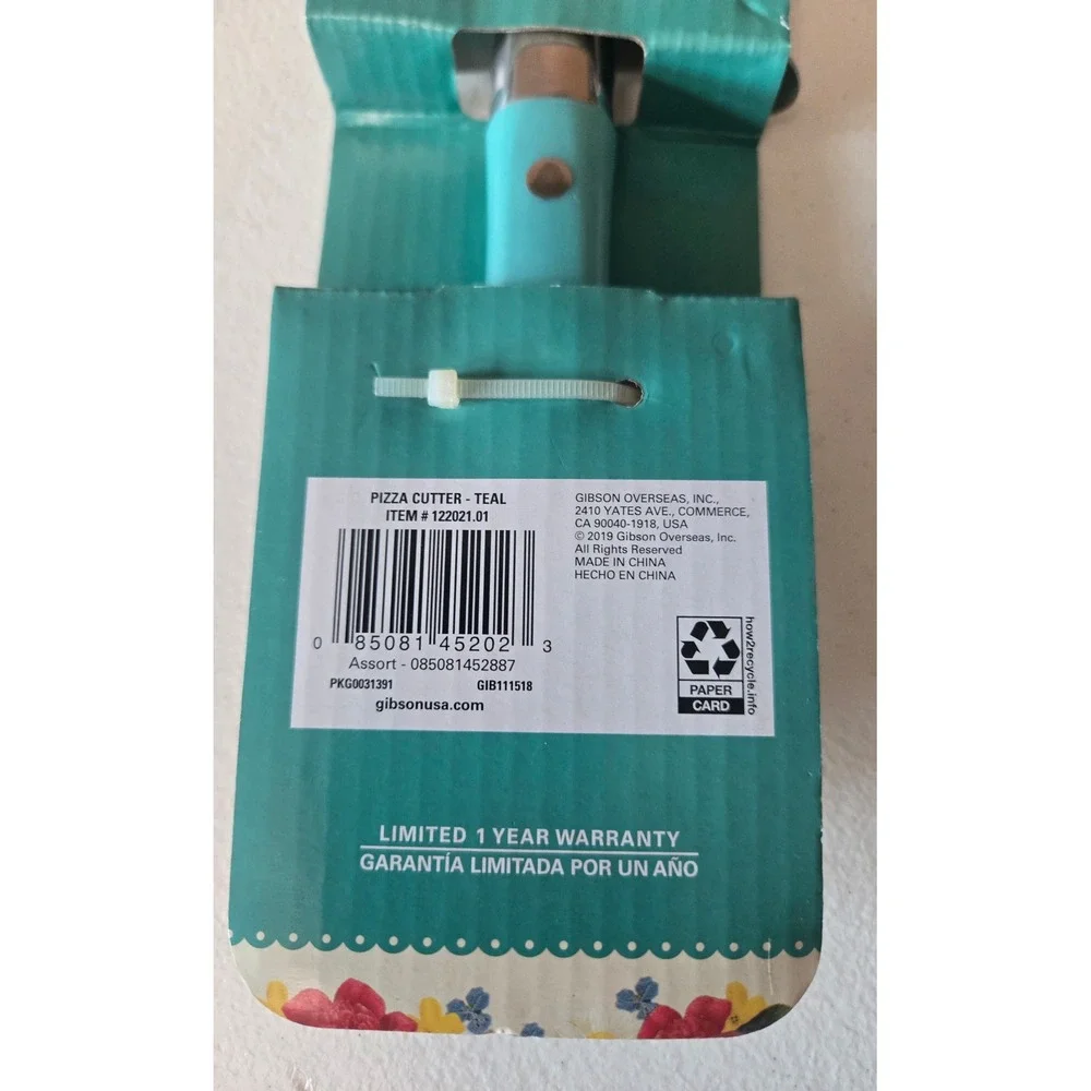 Pioneer Woman Pizza Cutter Teal 4